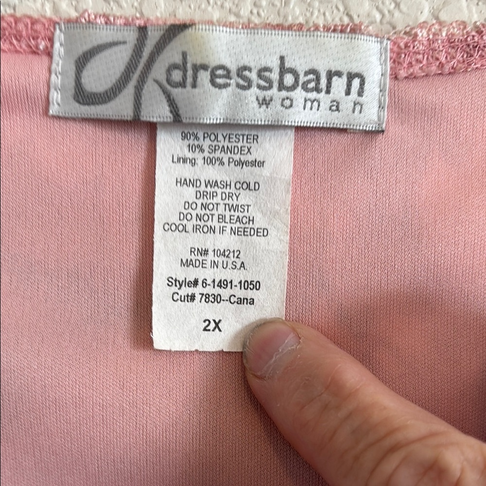 Dressbarn Pink Floral V-Neck Blouse - Picture 2 of 5
